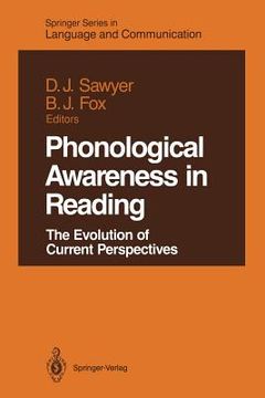 portada phonological awareness in reading: the evolution of current perspectives