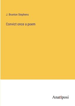 portada Convict once a poem (en Inglés)