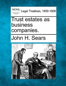 portada trust estates as business companies. (en Inglés)
