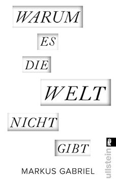portada Warum es die Welt Nicht Gibt (in German)