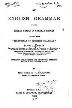 portada An English Grammar for the Higher Grades in Grammar Schools (en Inglés)