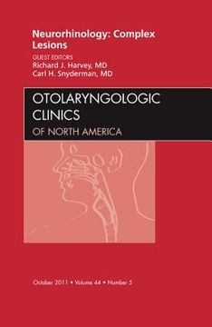 portada Neurorhinology: Complex Lesions, an Issue of Otolaryngologic Clinics: Volume 44-5 (in English)