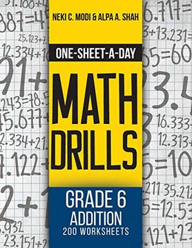 portada One-Sheet-A-Day Math Drills: Grade 6 Addition - 200 Worksheets (Book 17 of 24) 