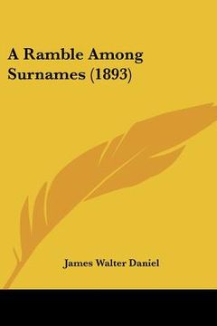 portada a ramble among surnames (1893) (en Inglés)