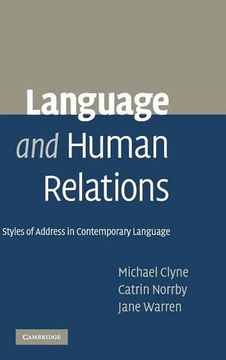 portada Language and Human Relations Hardback: Styles of Address in Contemporary Language (en Inglés)