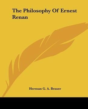 portada the philosophy of ernest renan (en Inglés)