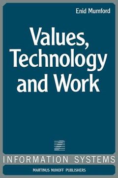 portada Values, Technology and Work (en Inglés)
