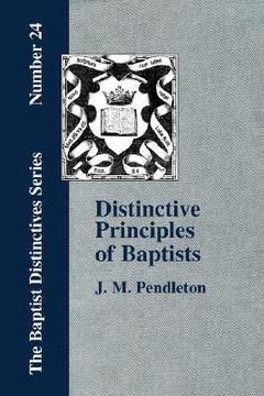 portada distinctive principles of baptists