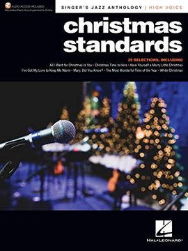 portada Christmas Standards: Singer's Jazz Anthology - High Voice With Recorded Piano Accompaniments Online (en Inglés)