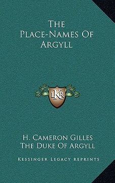portada the place-names of argyll (en Inglés)