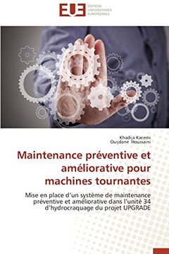 portada Maintenance Preventive Et Ameliorative Pour Machines Tournantes