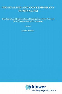 portada nominalism and contemporary nominalism: ontological and epistemological implications of the work of w.v.o. quine and of n. goodman