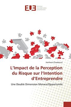 portada L'impact de la Perception du Risque sur L'intention D'entreprendre (en Francés)