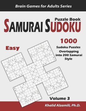 portada Samurai Sudoku Puzzle Book: 1000 Easy Sudoku Puzzles Overlapping into 200 Samurai Style (en Inglés)