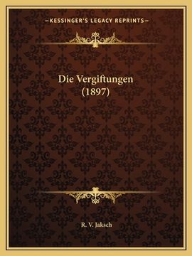 portada Die Vergiftungen (1897) (in German)