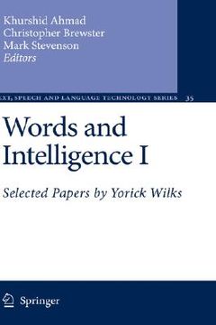 portada words and intelligence i: selected papers by yorick wilks (en Inglés)