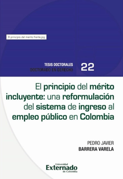 portada El principio del mérito incluyente una reformulación del sistema de ingreso al empleo público en Colombia