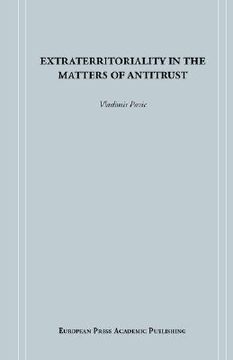 portada extraterritoriality in the matters of antitrust (in English)