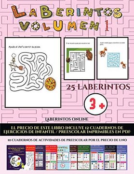 portada Laberintos Online (Laberintos - Volumen 1): (25 Fichas Imprimibles con Laberintos a Todo Color Para Niños de Preescolar