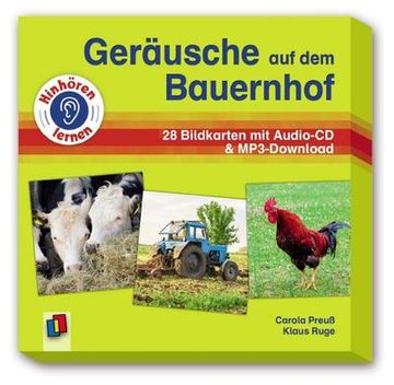 portada Geräusche auf dem Bauernhof: 28 Bildkarten mit Audio-Cd & Mp3-Download zum Hörverstehen - Akt. Neuauflage (en Alemán)