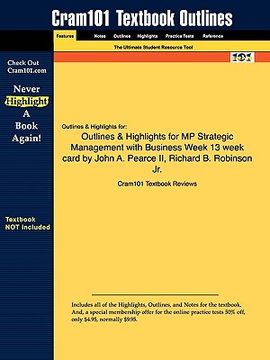 portada studyguide for mp strategic management by john a. pearce ii, isbn 9780077243210