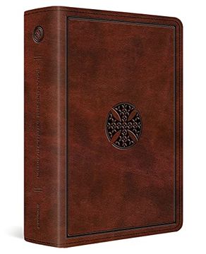 portada Esv Journaling Bible, Interleaved Edition: English Standard Version, Journaling Bible, Trutone, Mahogany, Mosaic Cross Design (in English)