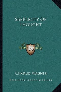 portada simplicity of thought (en Inglés)