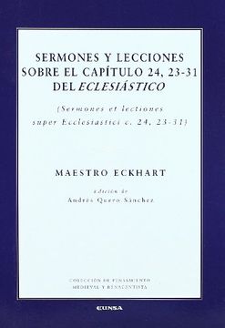 portada Sermones y Lecciones Sobre el Capítulo 24, 23-31 del Eclesiástico (Colección de Pensamiento Medieval y Renacentista)