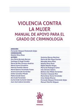 portada Violencia Contra la Mujer. Manual de Apoyo Para el Grado de Criminología (in Spanish)