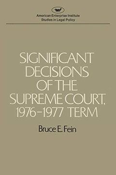 portada Significant Decisions of the Supreme Court 1976-77 (Aei Studies) (en Inglés)