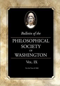 portada Bulletin of the Philosophical Society of Washington: Volume IX (en Inglés)