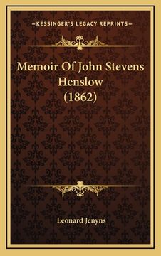 portada Memoir Of John Stevens Henslow (1862) (en Inglés)