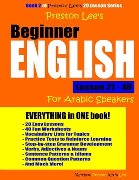 portada Preston Lee's Beginner English Lesson 21 - 40 For Arabic Speakers (in English)