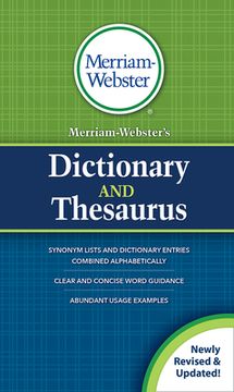 portada Merriam-Webster'S Dictionary and Thesaurus, new Edition, (Mass-Market Paperback) 2020 Copyright (en Inglés)