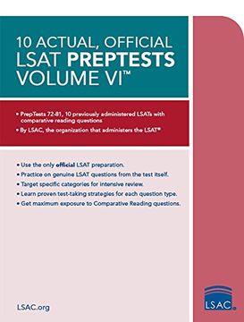 portada 10 Actual, Official LSAT Preptests Volume VI: 6 (en Inglés)