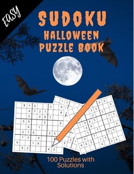 portada Easy Sudoku Puzzle Book: Halloween Design Sudoku for Beginners / Large 8.5 x 11 inches (en Inglés)
