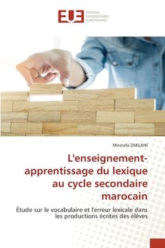 portada L'enseignement-apprentissage du lexique au cycle secondaire marocain (in French)