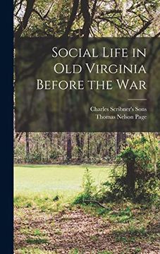 portada Social Life in old Virginia Before the war