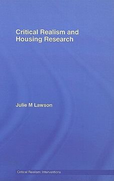 portada critical realism and housing research (en Inglés)