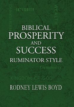 portada Biblical Prosperity and Success: Ruminator Style (en Inglés)