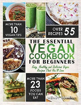 portada Vegan Cookbook for Beginners: The Essential Vegan Cookbook - Easy, Healthy and Delicious Vegan Recipes That You'll Love (en Inglés)