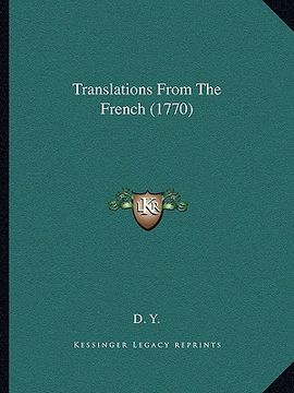 portada translations from the french (1770)