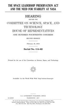 portada The Space Leadership Preservation Act and the need for stability at NASA