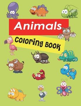 portada Animals Coloring Book: For Boys Ages 4-8, 8-12 (in English)