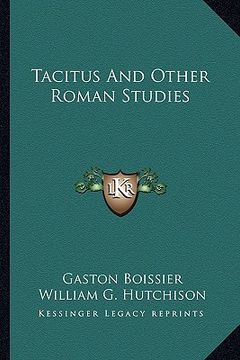 portada tacitus and other roman studies (en Inglés)