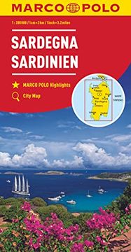 portada Sardinia Marco Polo Map: 1: 200 000: Wegenkaart 1: 200 000: (en Alemán)