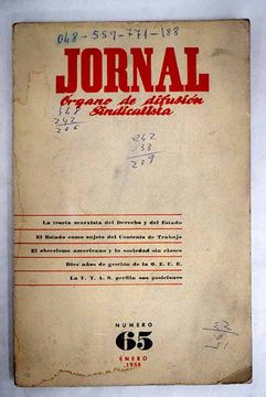portada Jornal: órgano de difusión sindicalista, número 65