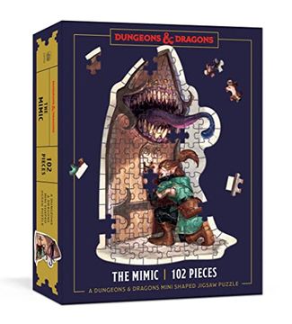 portada Dungeons & Dragons Mini Shaped Jigsaw Puzzle: The Mimic Edition: 100+ Piece Collectible Puzzle for all Ages 