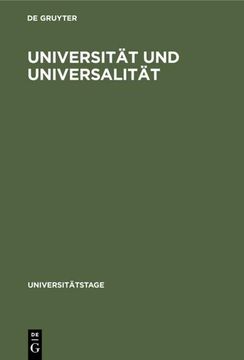 portada Universität und Universalität (en Alemán)
