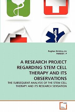 portada a research project regarding stem cell therapy and its observations (en Inglés)
